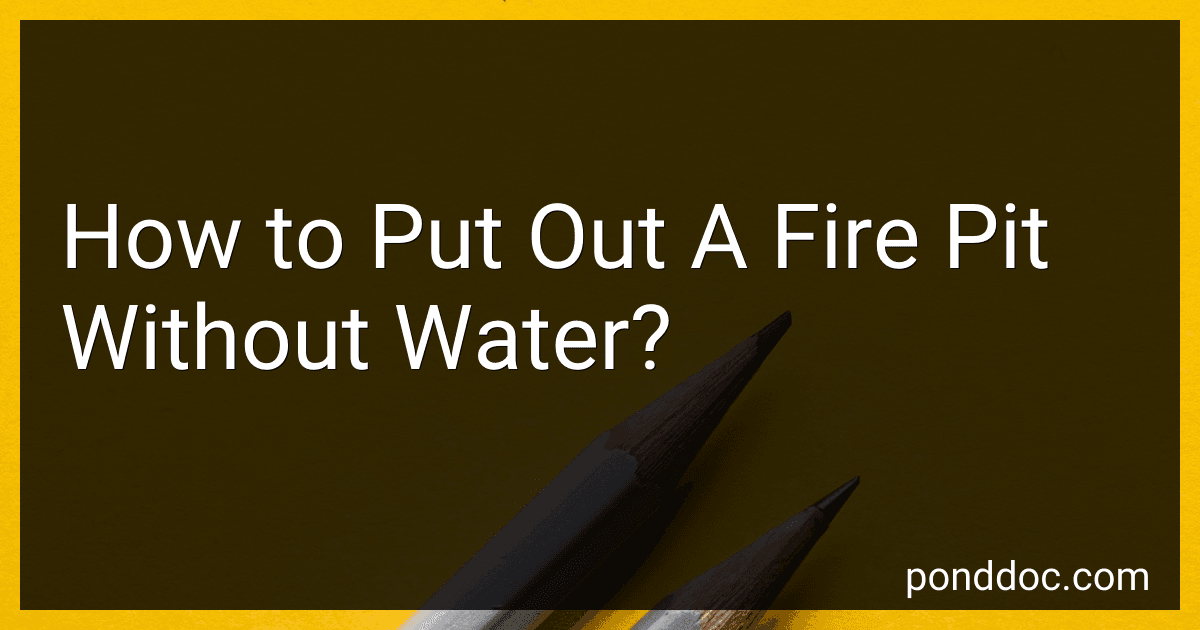How to Put Out A Fire Pit Without Water? image