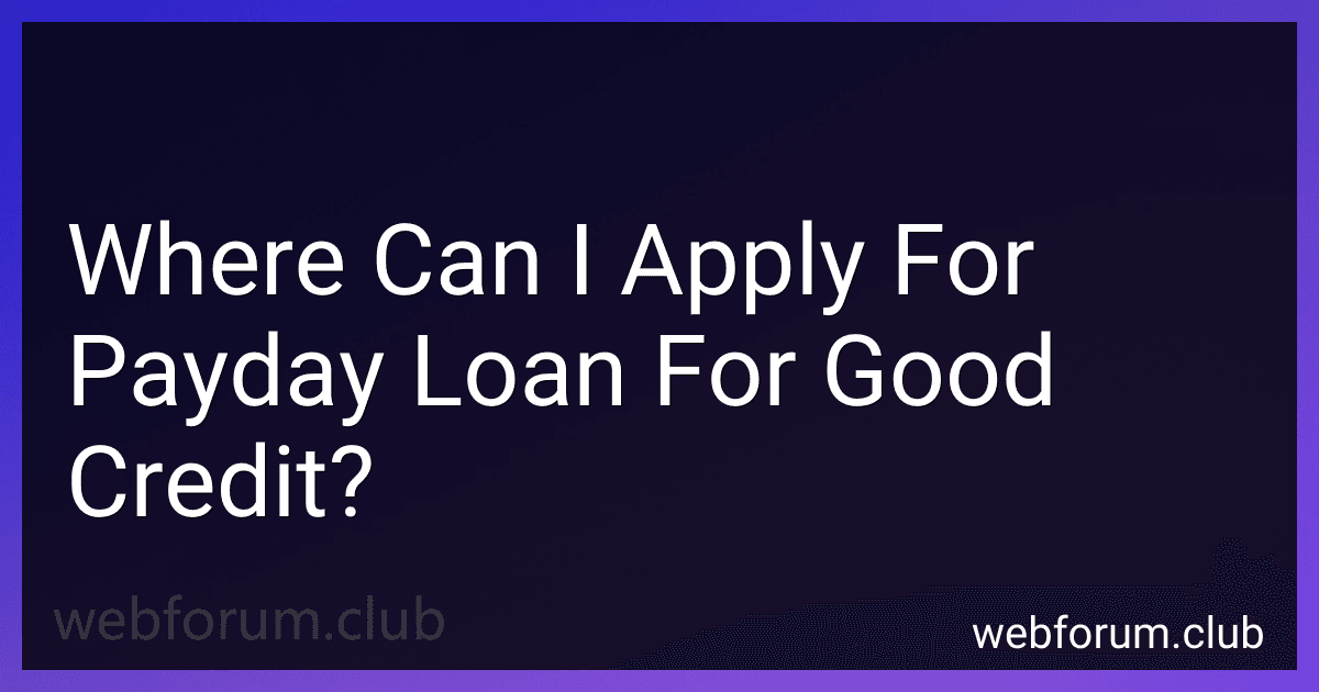 Where Can I Apply For Payday Loan For Good Credit? image
