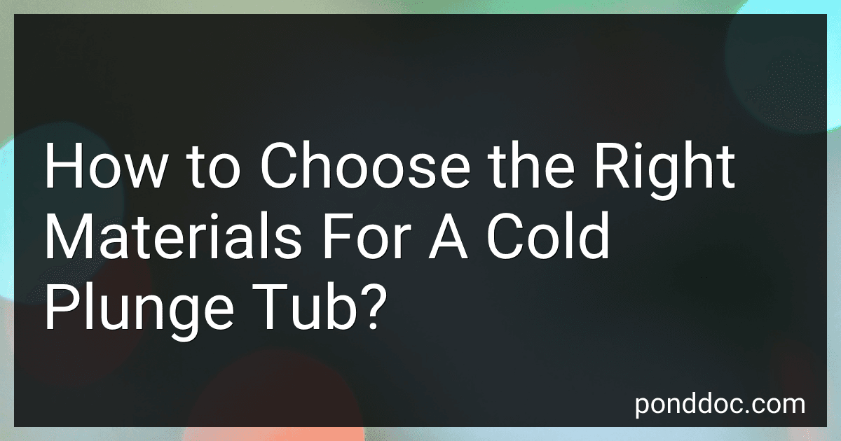 How to Choose the Right Materials For A Cold Plunge Tub? image