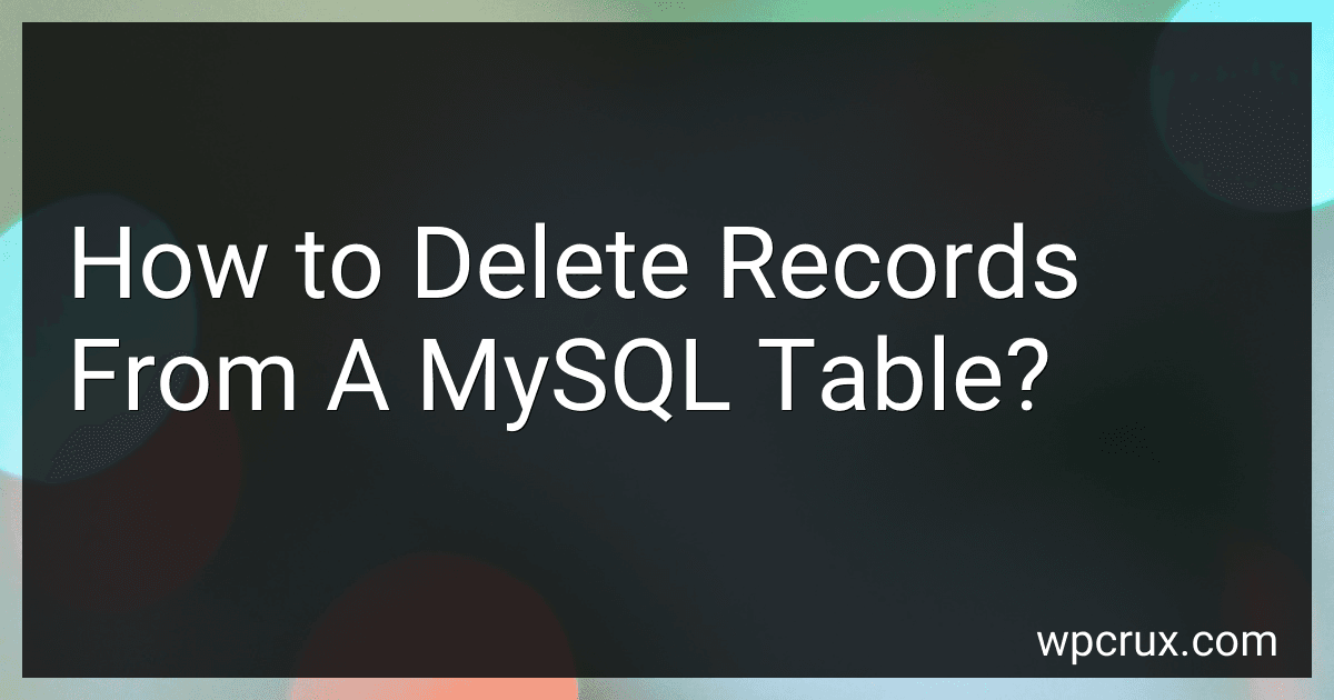 How to Delete Records From A MySQL Table? image
