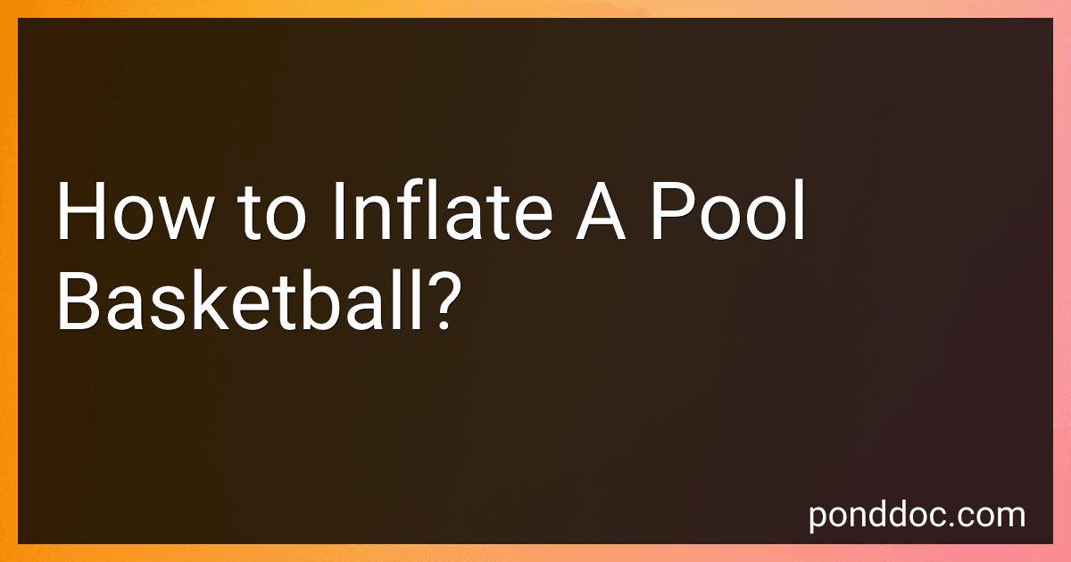 How to Inflate A Pool Basketball? image