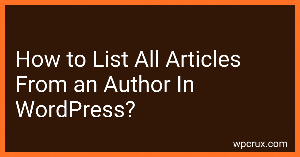 How to List All Articles From an Author In WordPress? image
