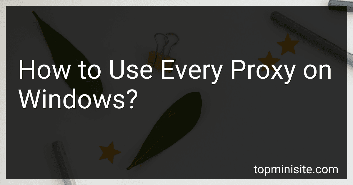 How to Use Every Proxy on Windows? image