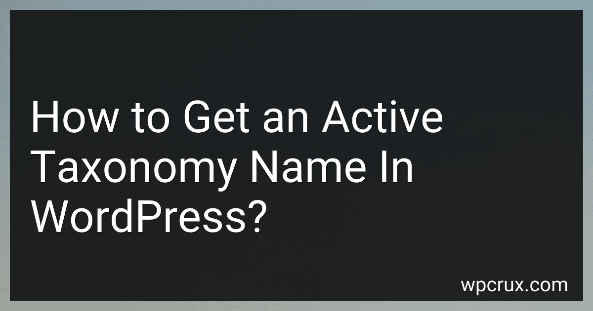 How to Get an Active Taxonomy Name In WordPress? image