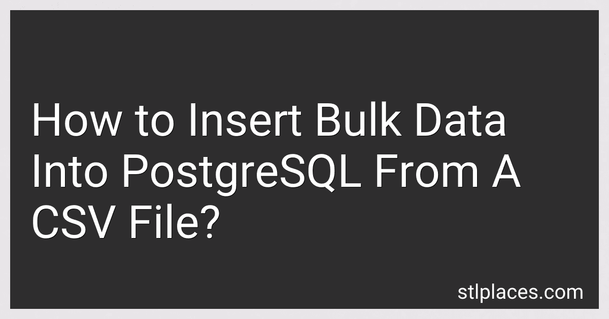 How to Insert Bulk Data Into PostgreSQL From A CSV File? image