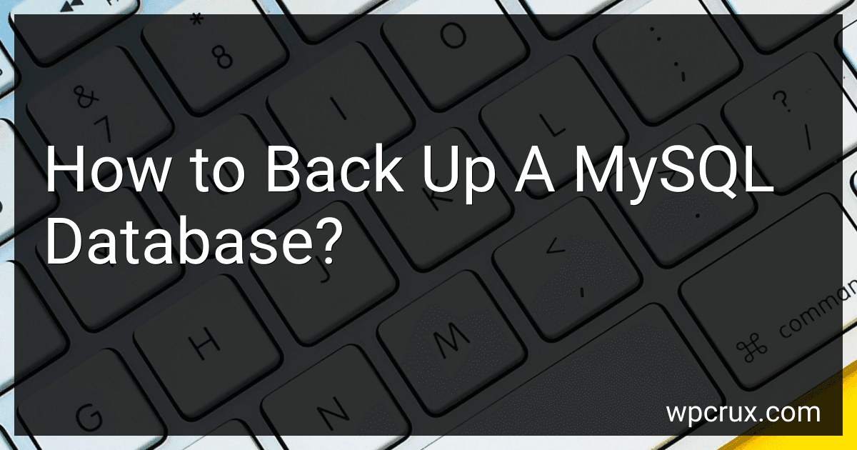 How to Back Up A MySQL Database? image