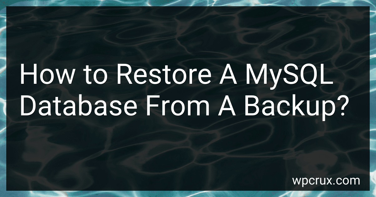 How to Restore A MySQL Database From A Backup? image