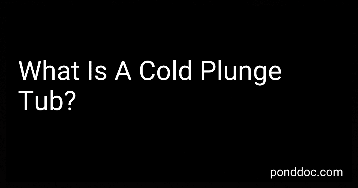 What Is A Cold Plunge Tub? image