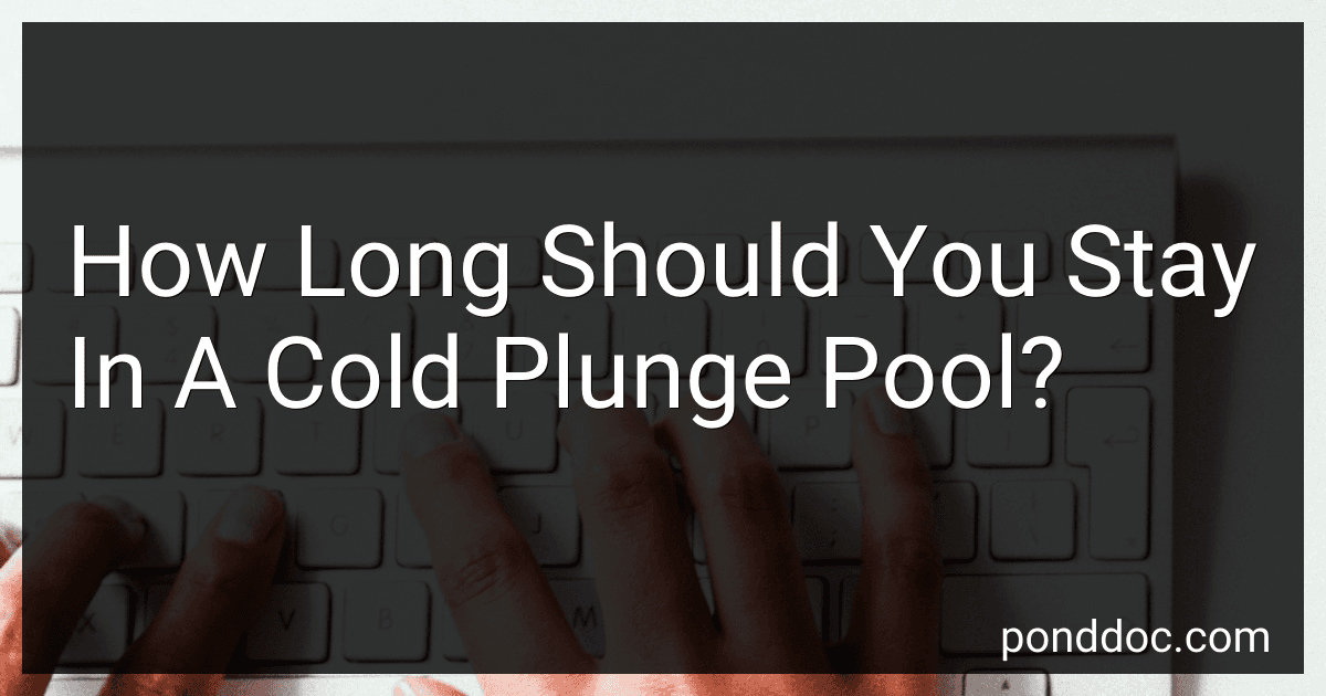 How Long Should You Stay In A Cold Plunge Pool? image
