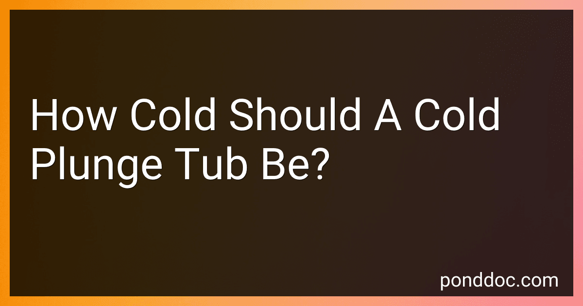 How Cold Should A Cold Plunge Tub Be? image