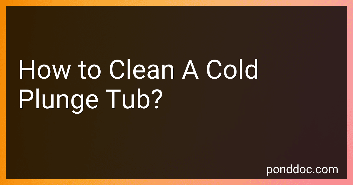How to Clean A Cold Plunge Tub? image