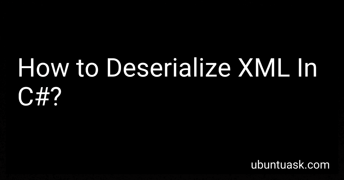 How to Deserialize XML In C#? image