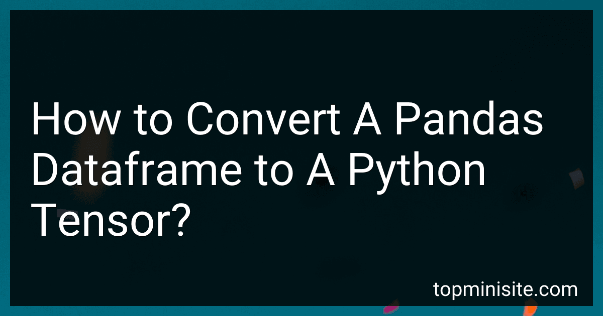 How to Convert A Pandas Dataframe to A Python Tensor? image