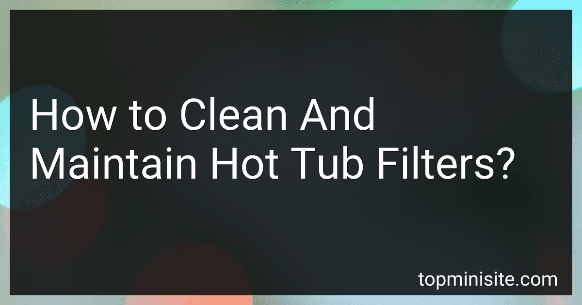 How to Clean And Maintain Hot Tub Filters? image