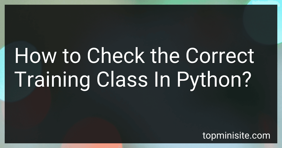 How to Check the Correct Training Class In Python? image