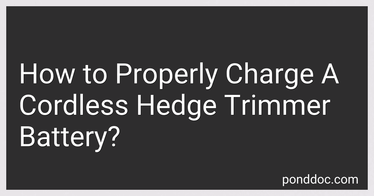 How to Properly Charge A Cordless Hedge Trimmer Battery? image