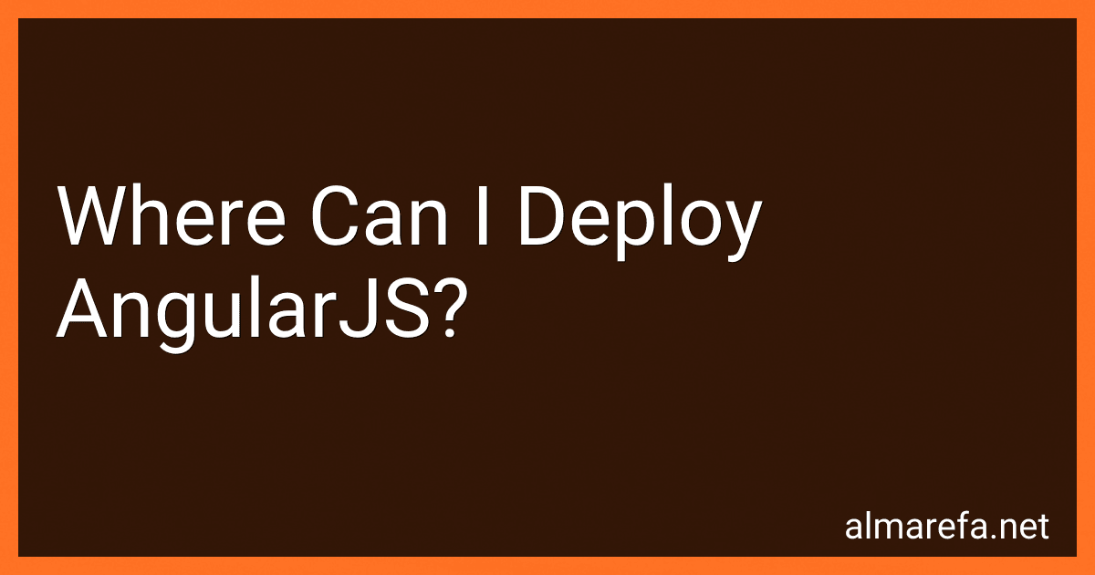 Where Can I Deploy AngularJS? image