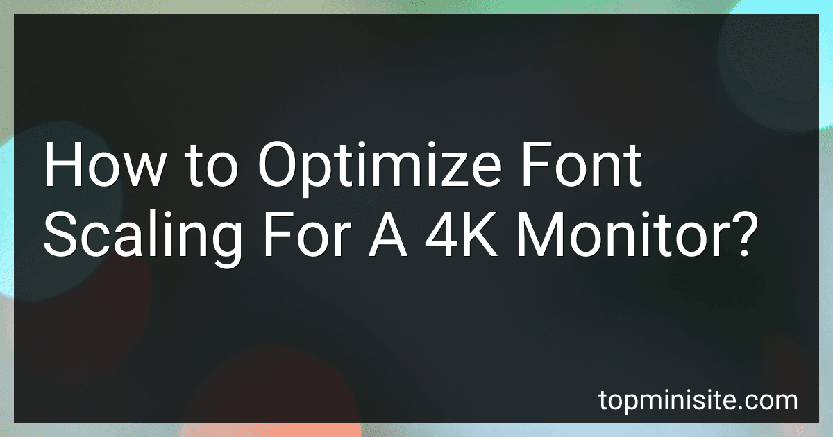 How to Optimize Font Scaling For A 4K Monitor? image