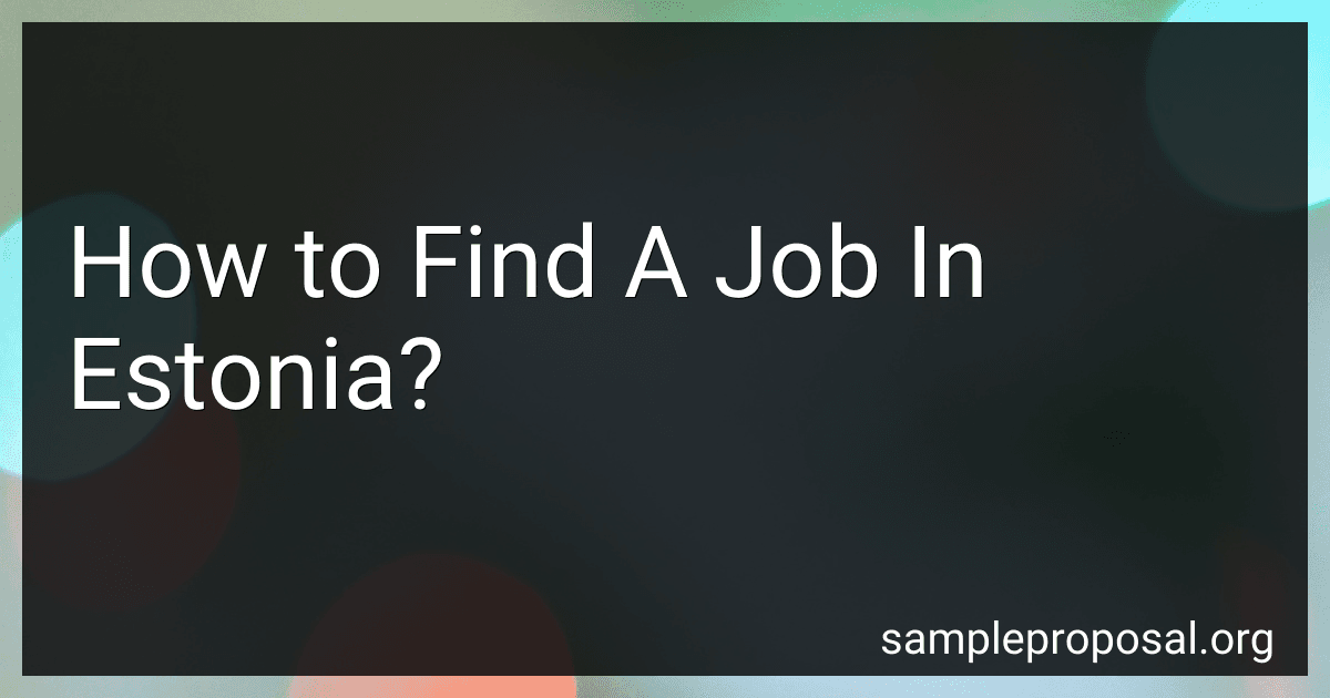 How to Find A Job In Estonia? image