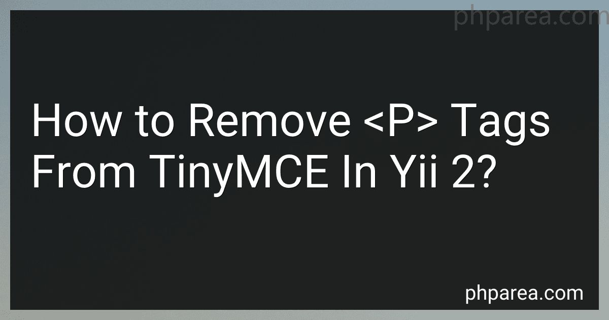 How to Remove <P> Tags From TinyMCE In Yii 2? image