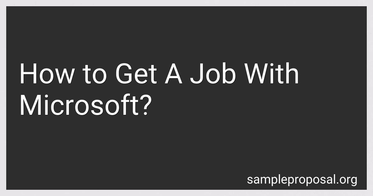 How to Get A Job With Microsoft? image