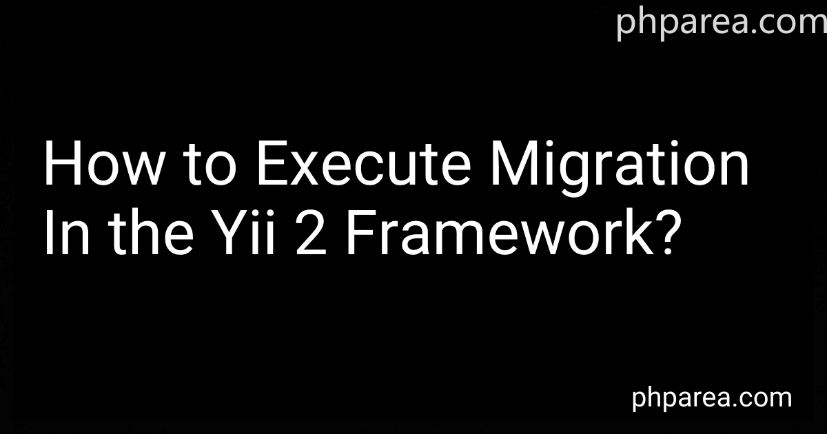 How to Execute Migration In the Yii 2 Framework? image