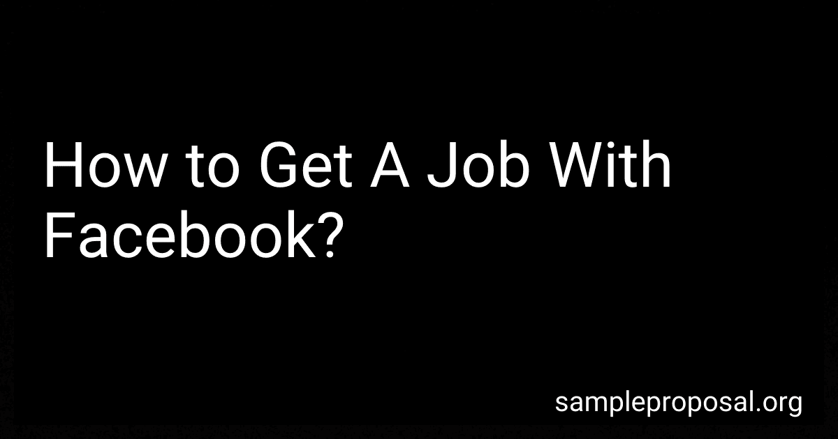How to Get A Job With Facebook? image