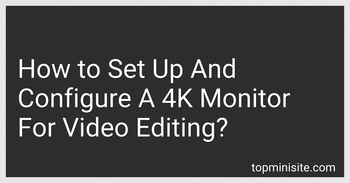How to Set Up And Configure A 4K Monitor For Video Editing? image