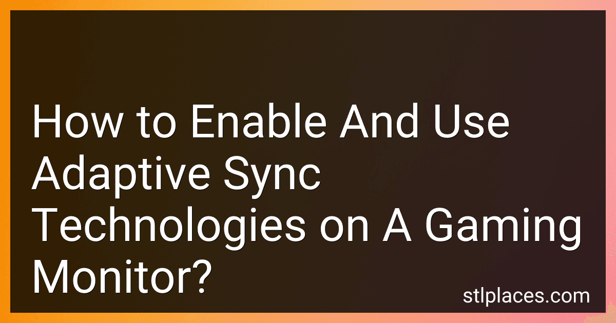 How to Enable And Use Adaptive Sync Technologies on A Gaming Monitor? image