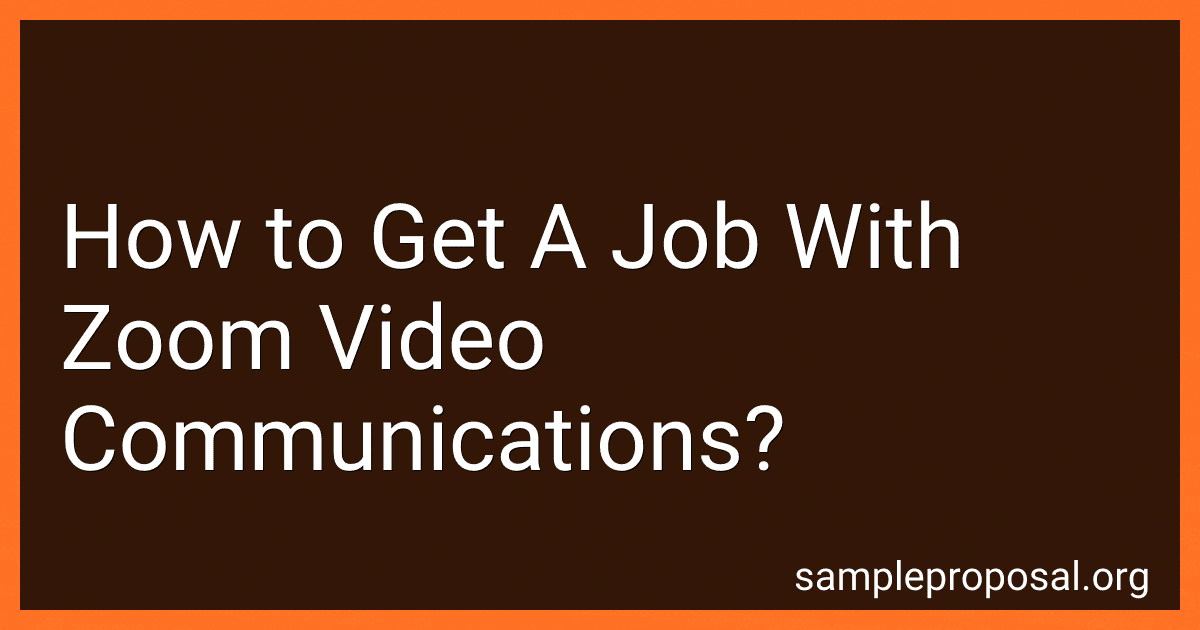 How to Get A Job With Zoom Video Communications? image