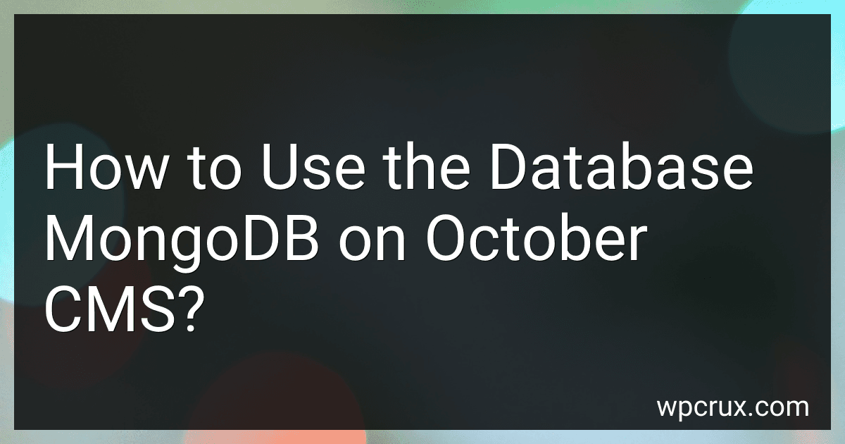 How to Use the Database MongoDB on October CMS? image