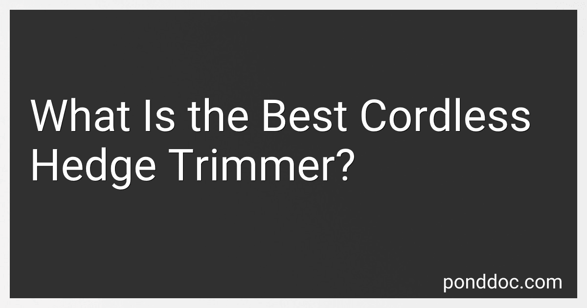 What Is the Best Cordless Hedge Trimmer? image