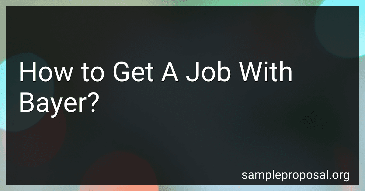 How to Get A Job With Bayer? image