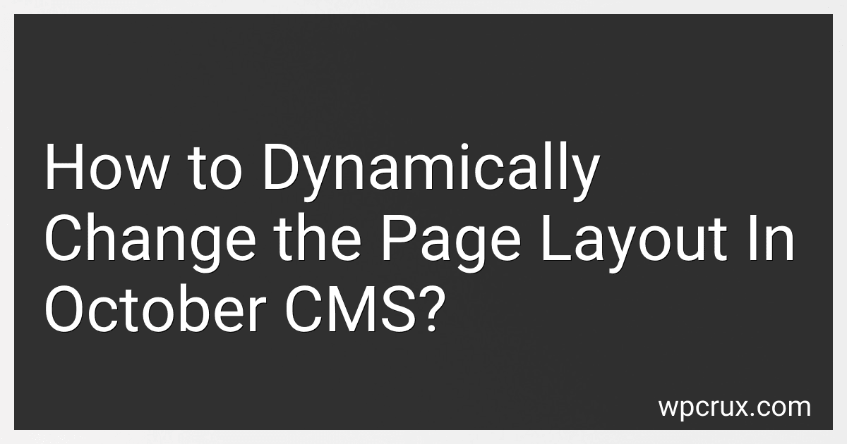 How to Dynamically Change the Page Layout In October CMS? image