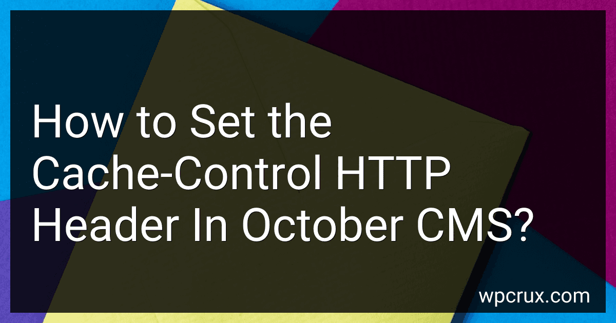 How to Set the Cache-Control HTTP Header In October CMS? image