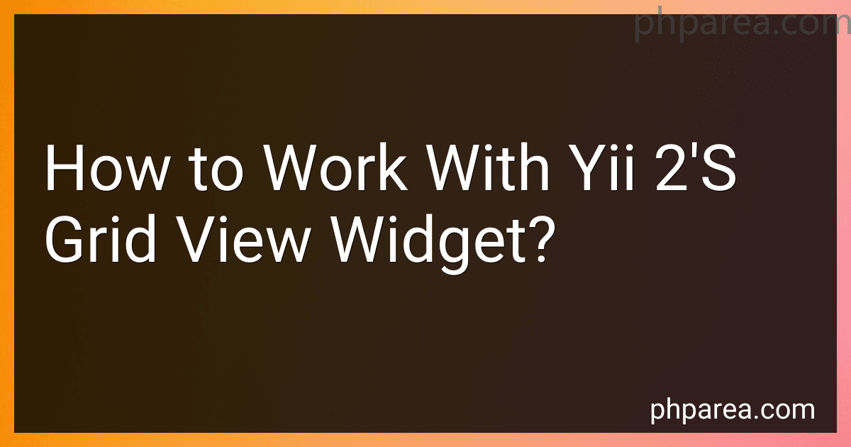 How to Work With Yii 2'S Grid View Widget? image