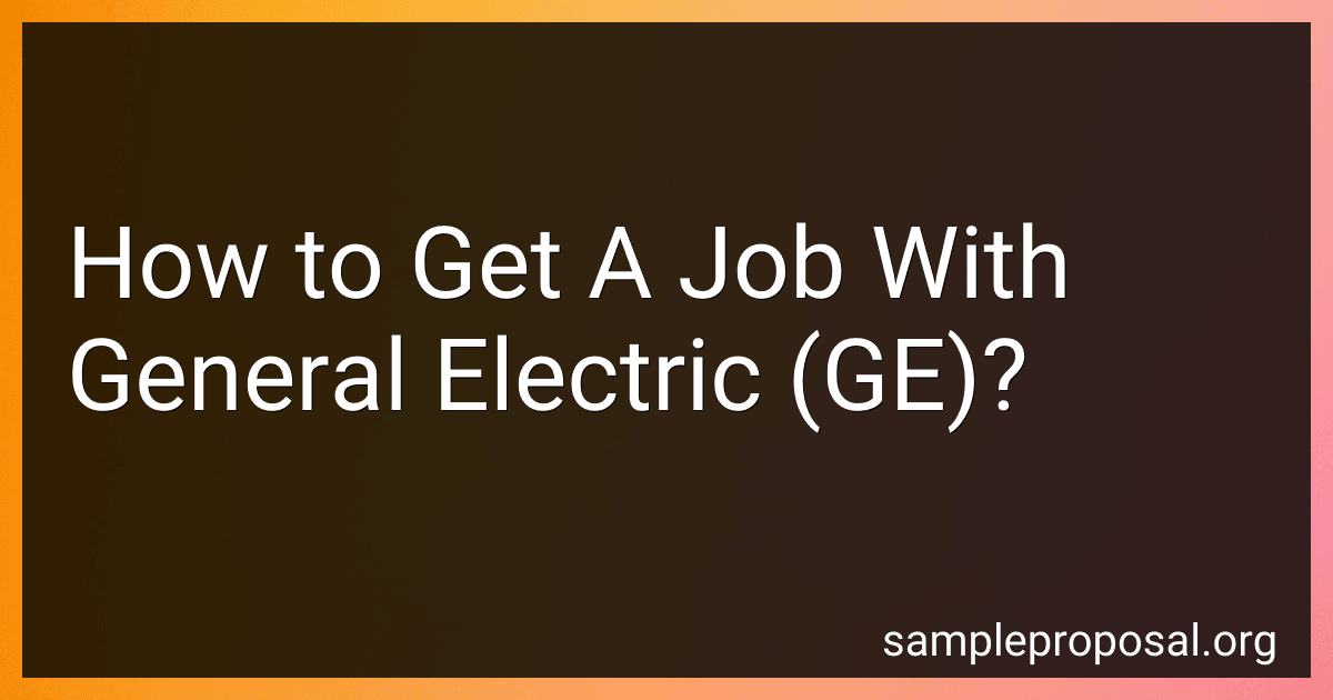 How to Get A Job With General Electric (GE)? image