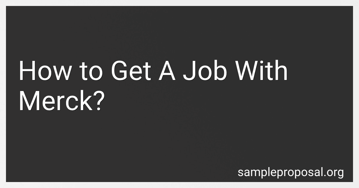 How to Get A Job With Merck? image