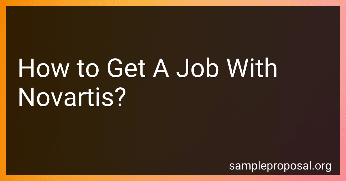 How to Get A Job With Novartis? image