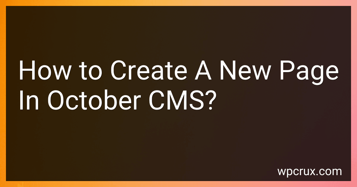 How to Create A New Page In October CMS? image