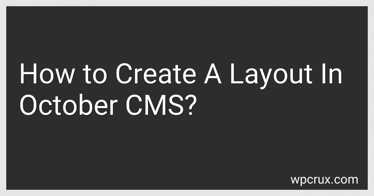 How to Create A Layout In October CMS? image