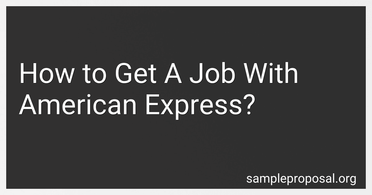 How to Get A Job With American Express? image
