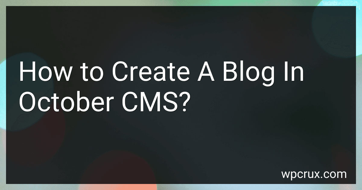 How to Create A Blog In October CMS? image