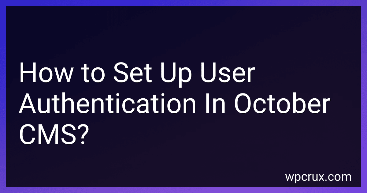 How to Set Up User Authentication In October CMS? image