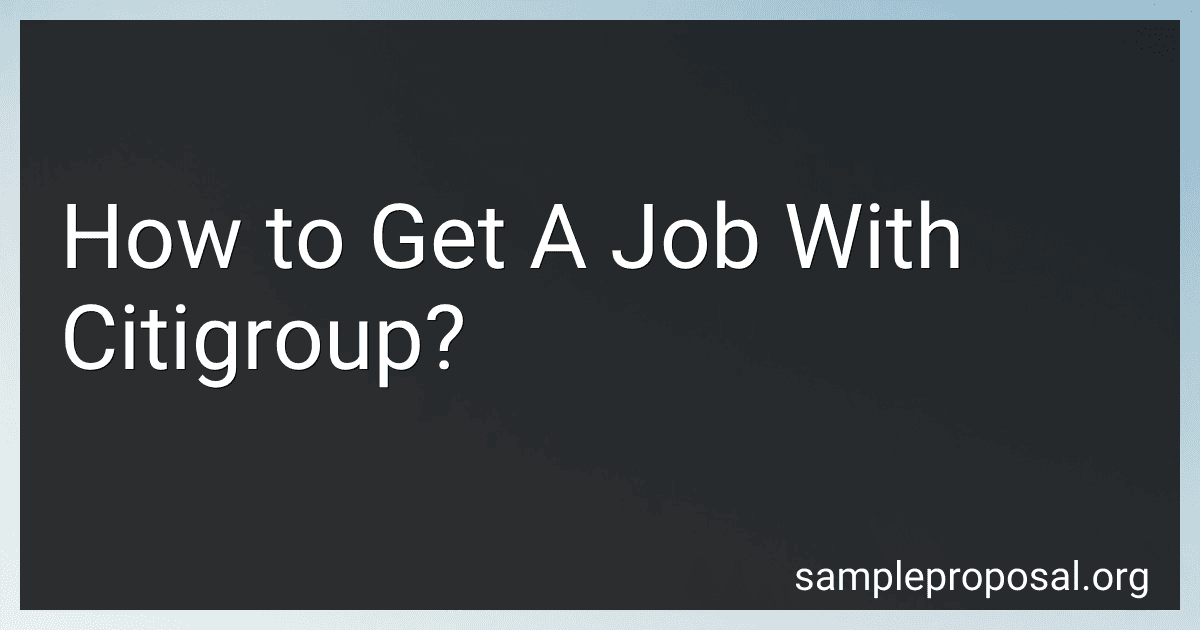 How to Get A Job With Citigroup? image