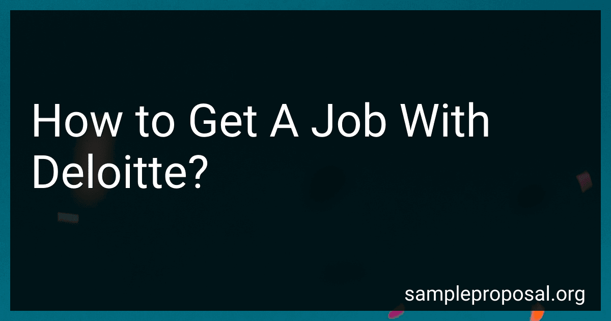 How to Get A Job With Deloitte? image