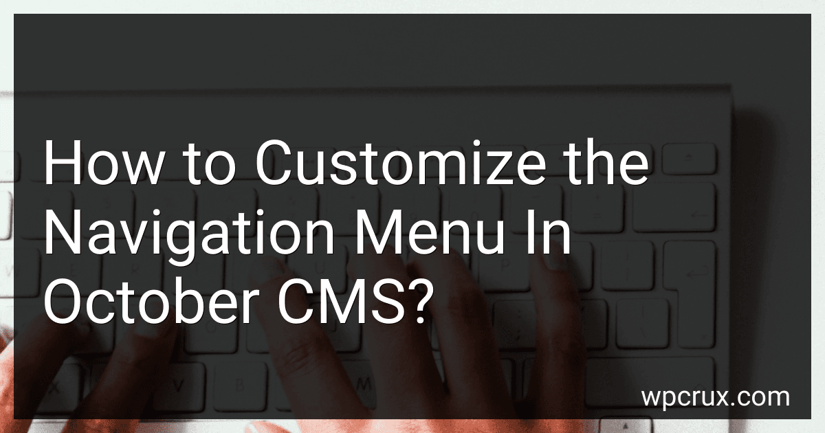 How to Customize the Navigation Menu In October CMS? image