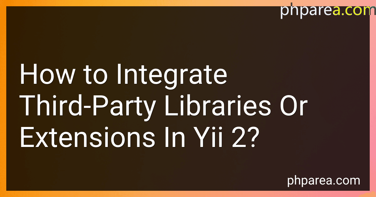 How to Integrate Third-Party Libraries Or Extensions In Yii 2? image