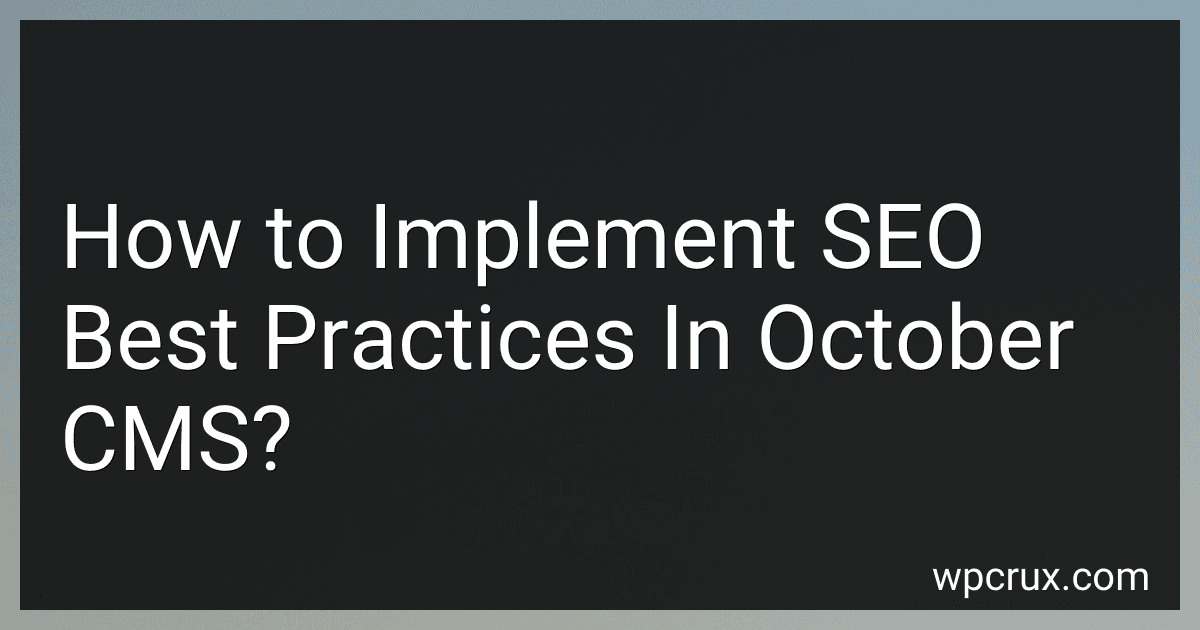 How to Implement SEO Best Practices In October CMS? image