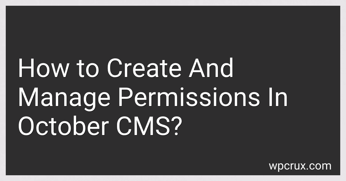 How to Create And Manage Permissions In October CMS? image